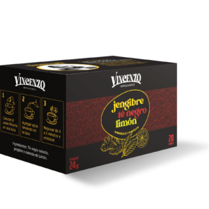 Infusión de jengibre, té negro y limón
